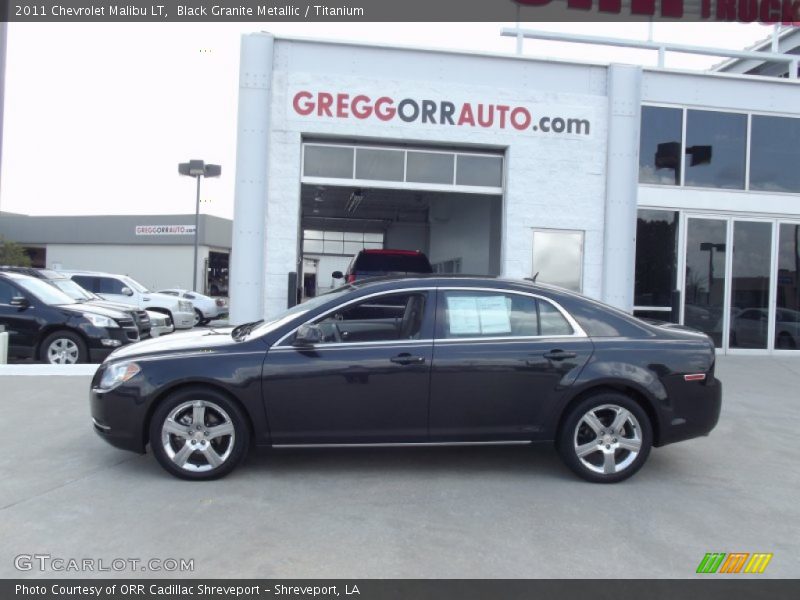 Black Granite Metallic / Titanium 2011 Chevrolet Malibu LT