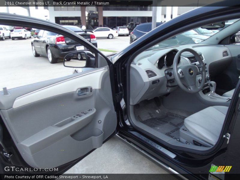Black Granite Metallic / Titanium 2011 Chevrolet Malibu LT