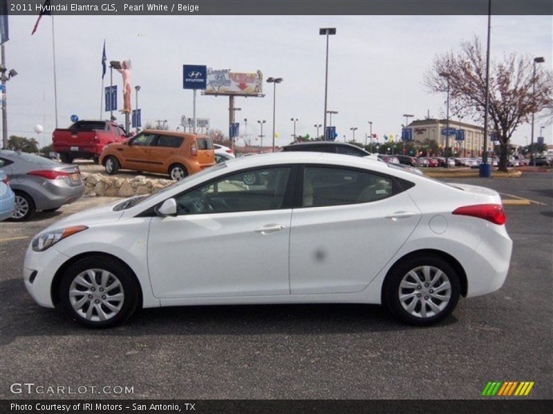 Pearl White / Beige 2011 Hyundai Elantra GLS