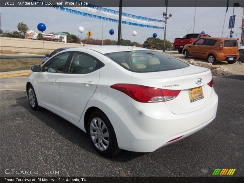Pearl White / Beige 2011 Hyundai Elantra GLS