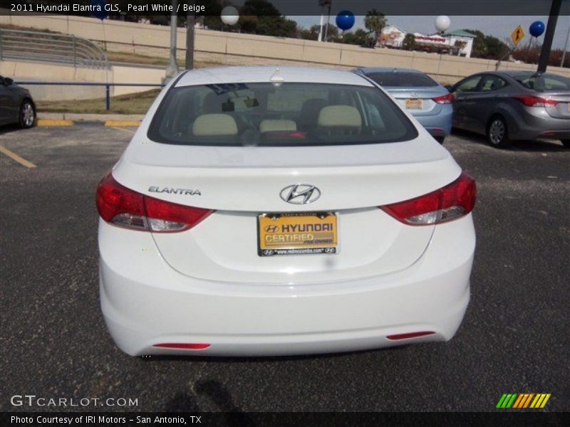 Pearl White / Beige 2011 Hyundai Elantra GLS