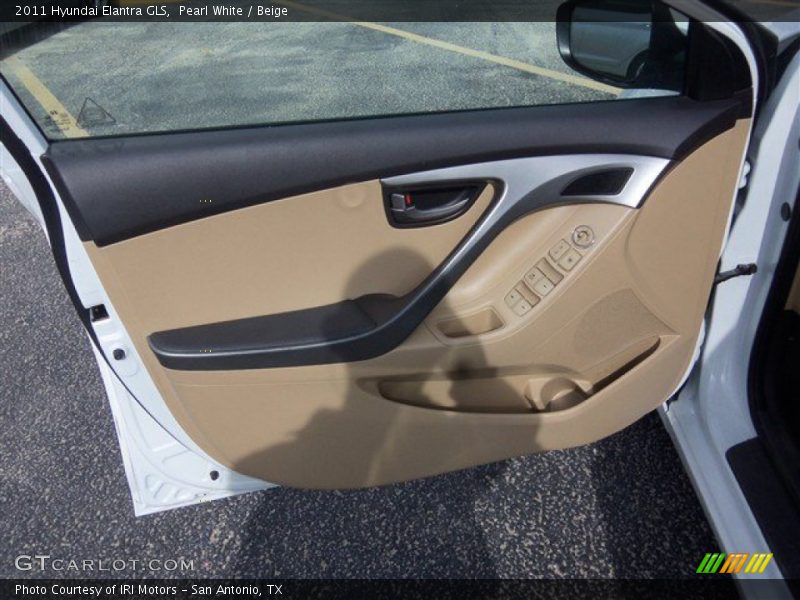 Pearl White / Beige 2011 Hyundai Elantra GLS