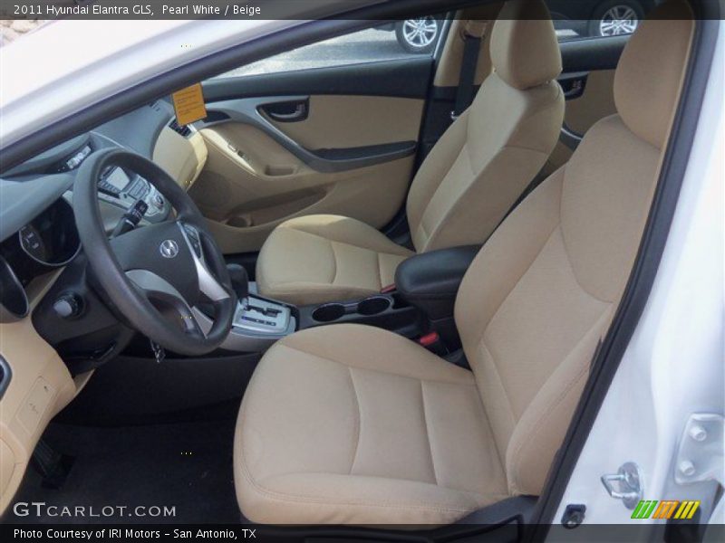 Pearl White / Beige 2011 Hyundai Elantra GLS