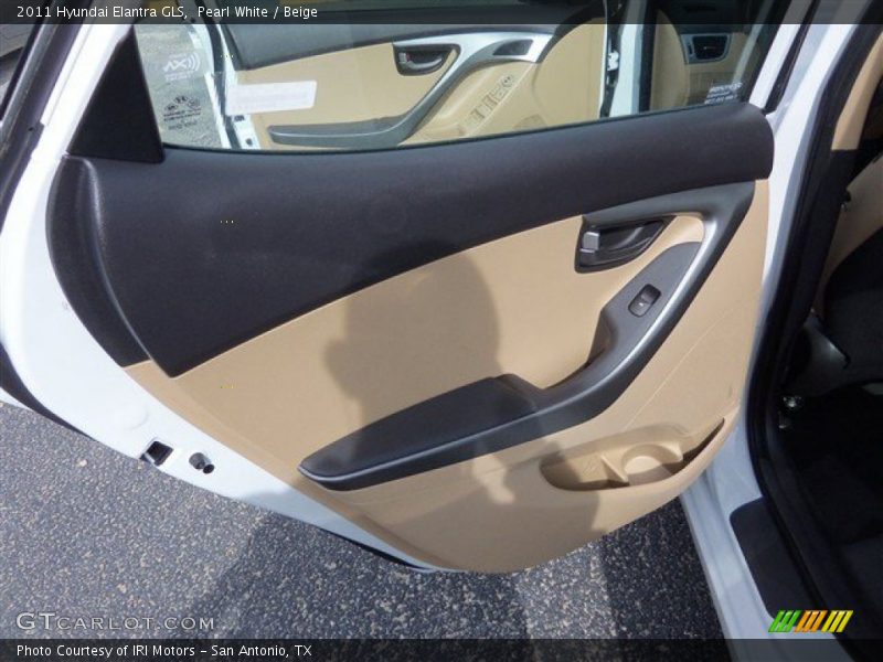 Pearl White / Beige 2011 Hyundai Elantra GLS