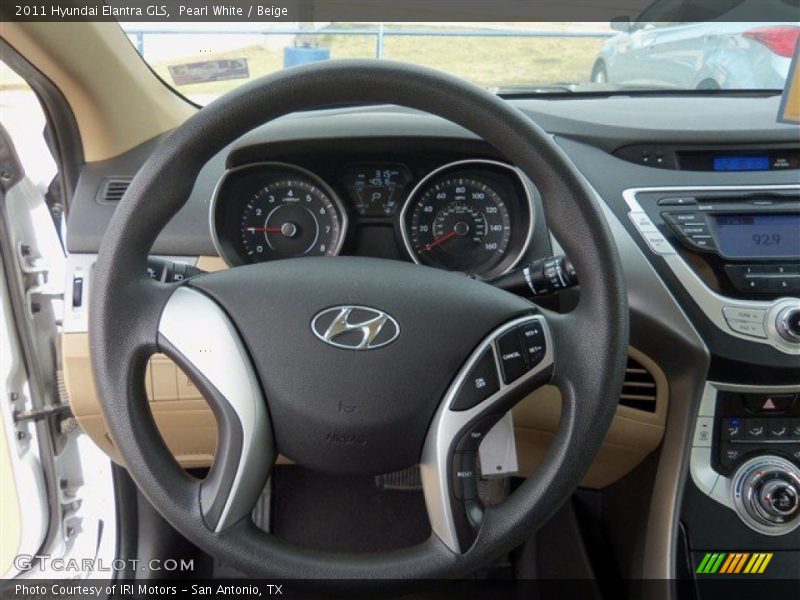 Pearl White / Beige 2011 Hyundai Elantra GLS