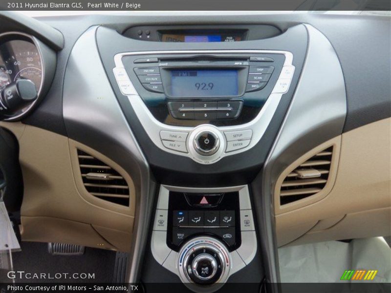 Pearl White / Beige 2011 Hyundai Elantra GLS