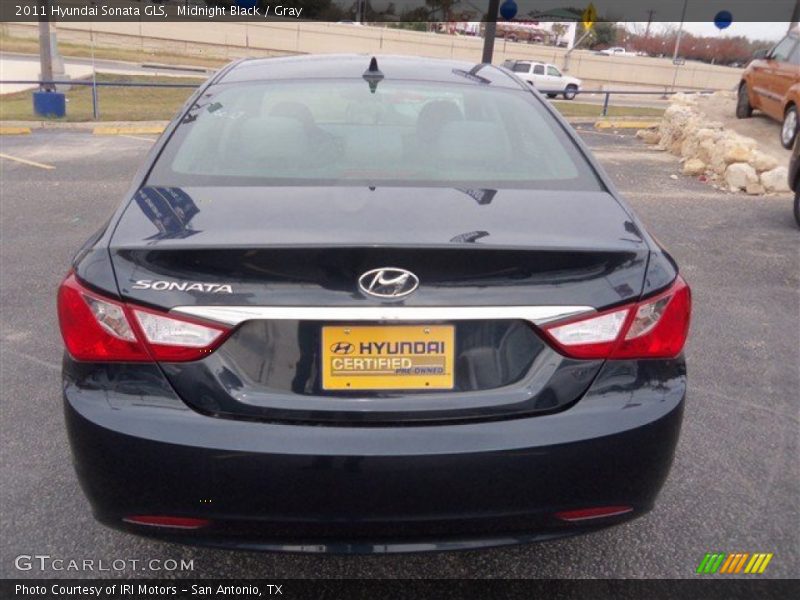 Midnight Black / Gray 2011 Hyundai Sonata GLS