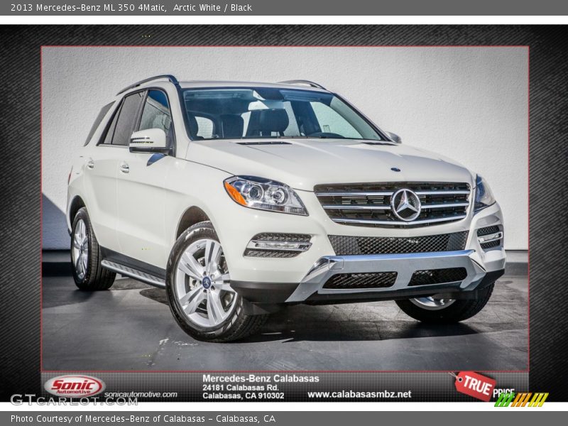 Arctic White / Black 2013 Mercedes-Benz ML 350 4Matic
