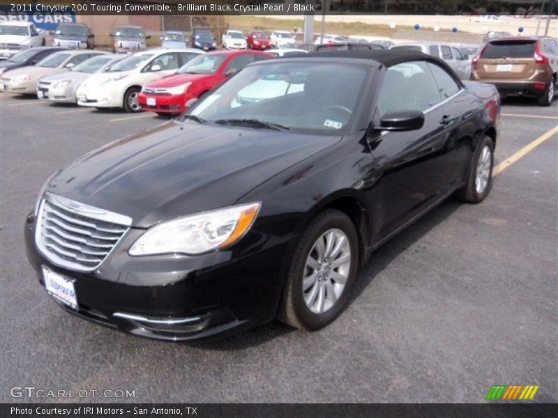 Brilliant Black Crystal Pearl / Black 2011 Chrysler 200 Touring Convertible