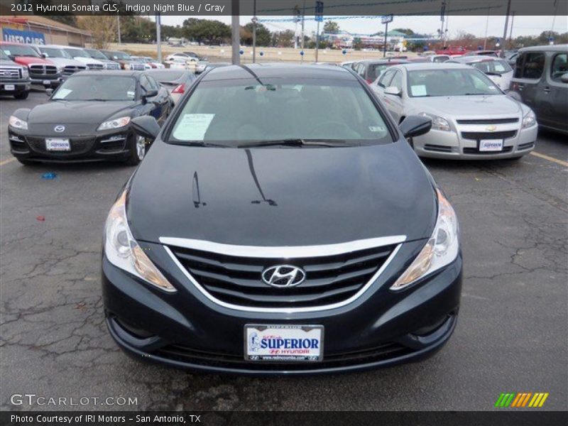 Indigo Night Blue / Gray 2012 Hyundai Sonata GLS