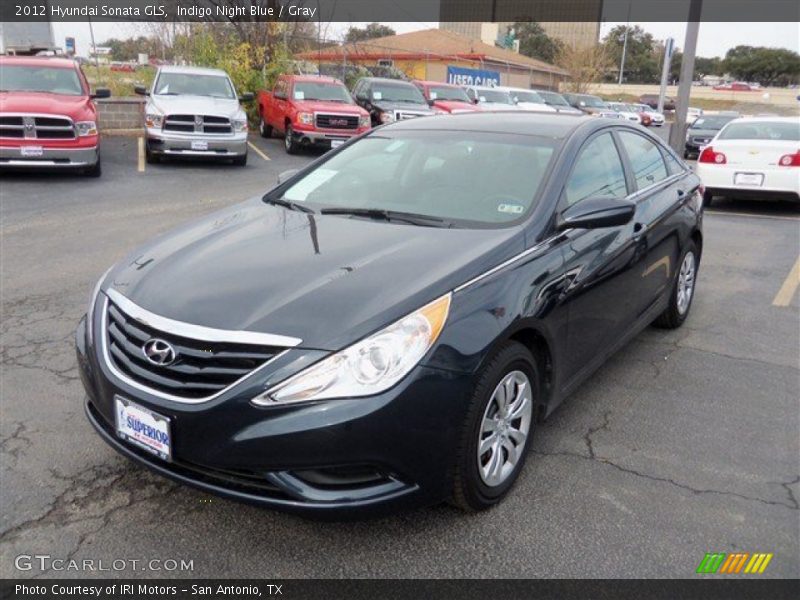 Indigo Night Blue / Gray 2012 Hyundai Sonata GLS