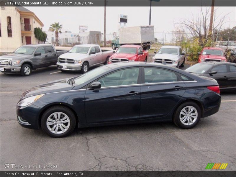 Indigo Night Blue / Gray 2012 Hyundai Sonata GLS
