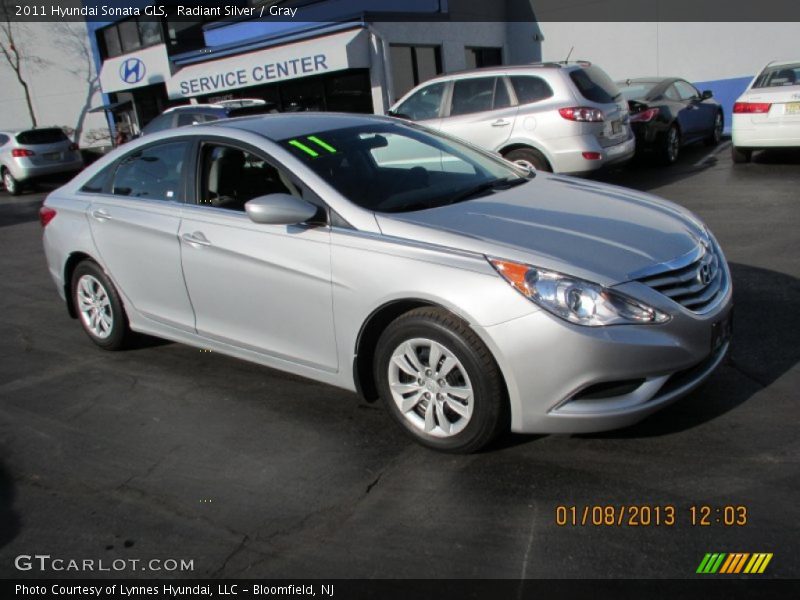 Radiant Silver / Gray 2011 Hyundai Sonata GLS