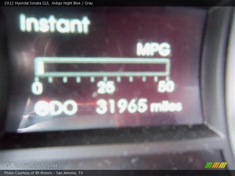 Indigo Night Blue / Gray 2012 Hyundai Sonata GLS