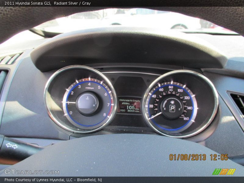 Radiant Silver / Gray 2011 Hyundai Sonata GLS