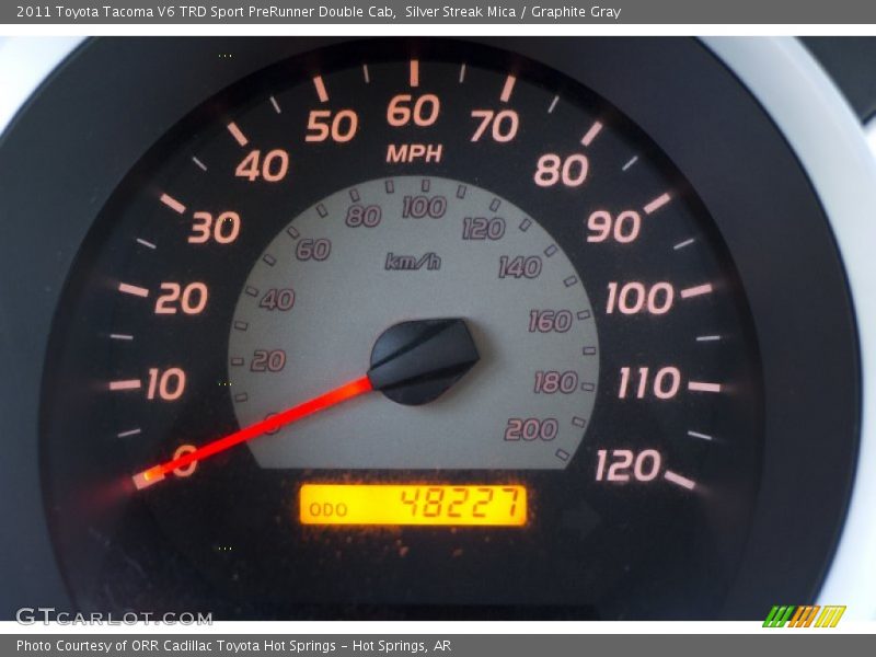 Silver Streak Mica / Graphite Gray 2011 Toyota Tacoma V6 TRD Sport PreRunner Double Cab