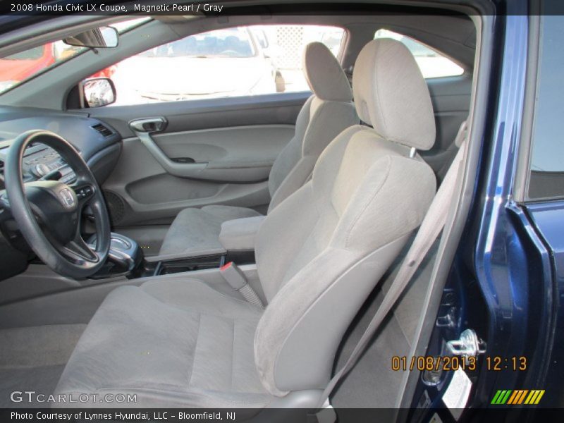 Magnetic Pearl / Gray 2008 Honda Civic LX Coupe