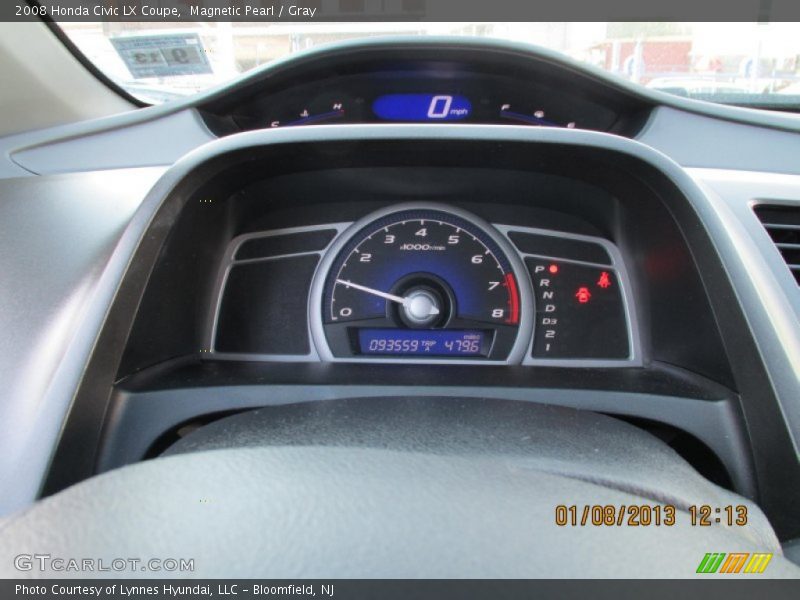 Magnetic Pearl / Gray 2008 Honda Civic LX Coupe
