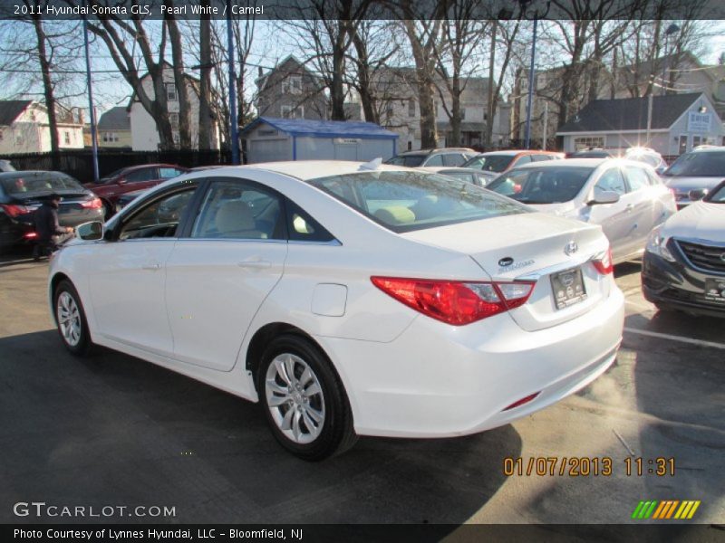 Pearl White / Camel 2011 Hyundai Sonata GLS
