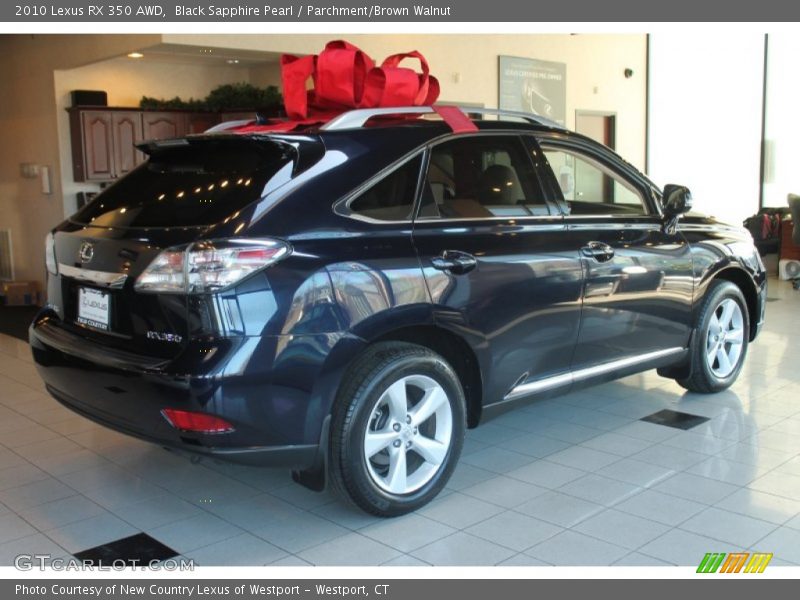 Black Sapphire Pearl / Parchment/Brown Walnut 2010 Lexus RX 350 AWD