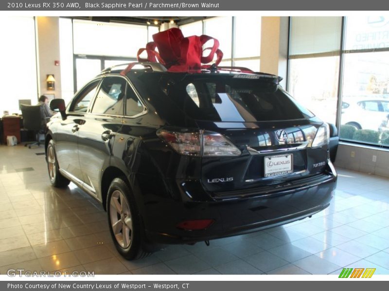 Black Sapphire Pearl / Parchment/Brown Walnut 2010 Lexus RX 350 AWD