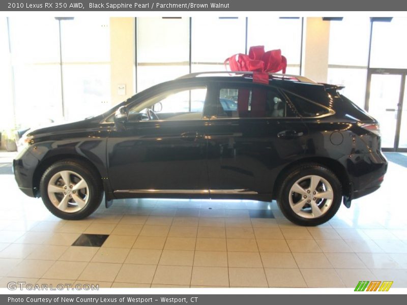 Black Sapphire Pearl / Parchment/Brown Walnut 2010 Lexus RX 350 AWD