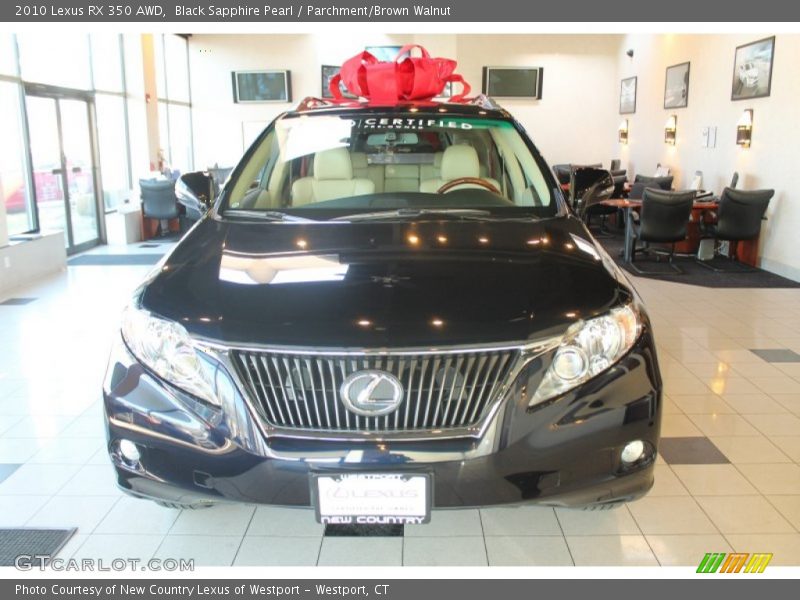Black Sapphire Pearl / Parchment/Brown Walnut 2010 Lexus RX 350 AWD