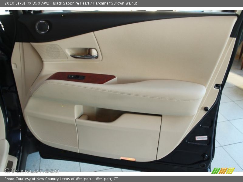 Black Sapphire Pearl / Parchment/Brown Walnut 2010 Lexus RX 350 AWD