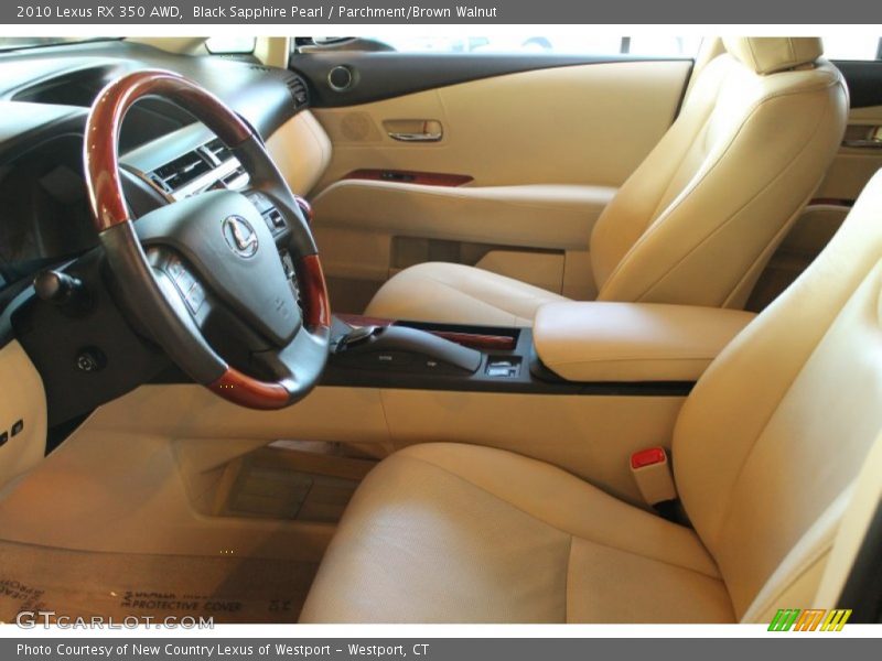 Black Sapphire Pearl / Parchment/Brown Walnut 2010 Lexus RX 350 AWD