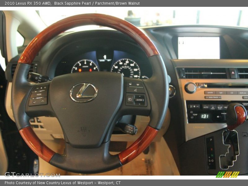 Black Sapphire Pearl / Parchment/Brown Walnut 2010 Lexus RX 350 AWD