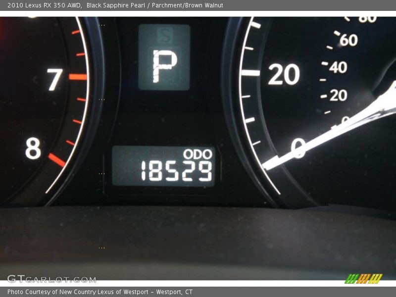 Black Sapphire Pearl / Parchment/Brown Walnut 2010 Lexus RX 350 AWD