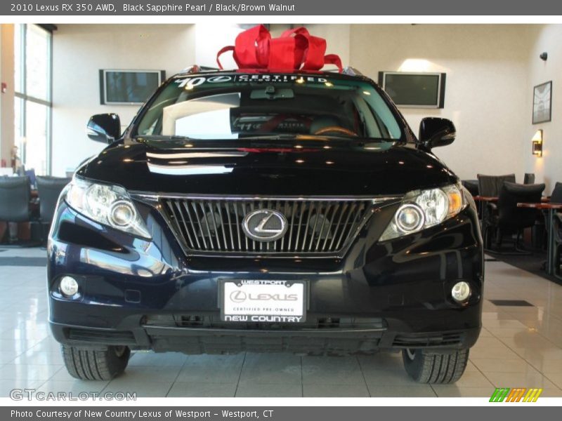 Black Sapphire Pearl / Black/Brown Walnut 2010 Lexus RX 350 AWD