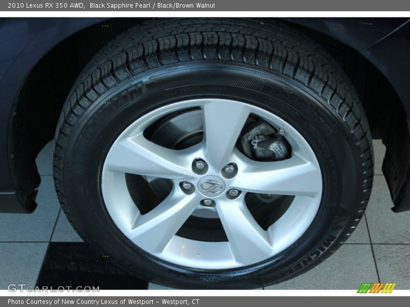 Black Sapphire Pearl / Black/Brown Walnut 2010 Lexus RX 350 AWD
