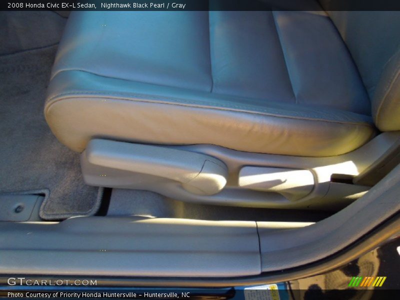 Nighthawk Black Pearl / Gray 2008 Honda Civic EX-L Sedan