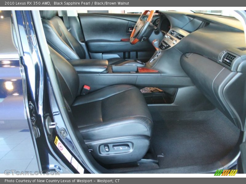 Black Sapphire Pearl / Black/Brown Walnut 2010 Lexus RX 350 AWD