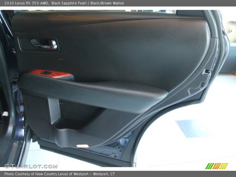 Black Sapphire Pearl / Black/Brown Walnut 2010 Lexus RX 350 AWD