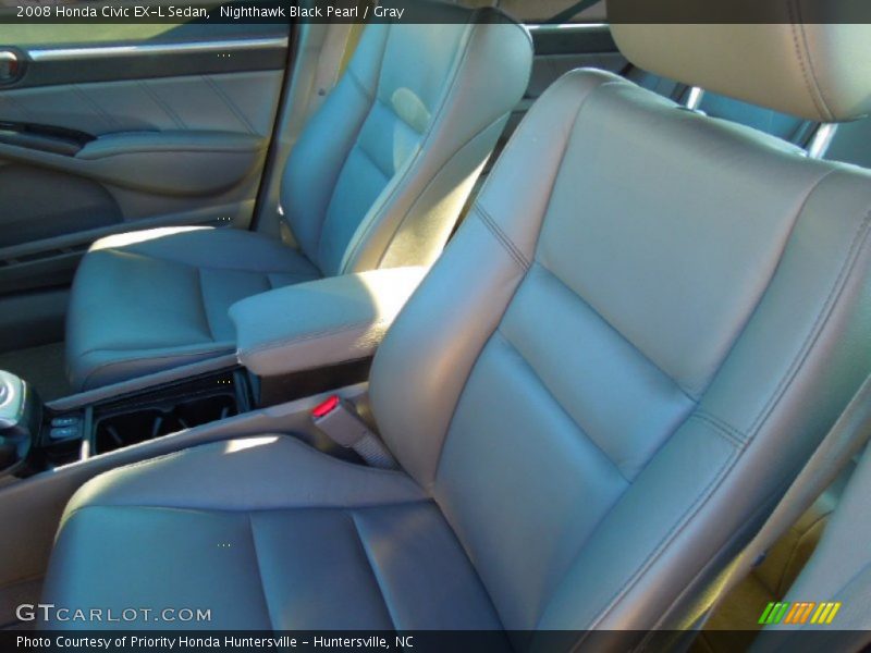 Nighthawk Black Pearl / Gray 2008 Honda Civic EX-L Sedan