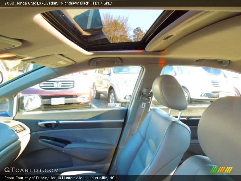 Nighthawk Black Pearl / Gray 2008 Honda Civic EX-L Sedan