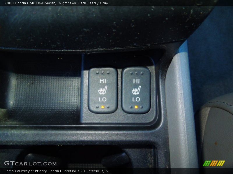 Nighthawk Black Pearl / Gray 2008 Honda Civic EX-L Sedan