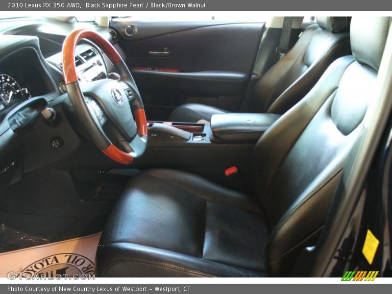 Black Sapphire Pearl / Black/Brown Walnut 2010 Lexus RX 350 AWD