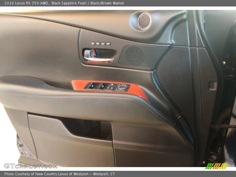 Black Sapphire Pearl / Black/Brown Walnut 2010 Lexus RX 350 AWD