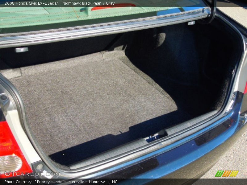 Nighthawk Black Pearl / Gray 2008 Honda Civic EX-L Sedan