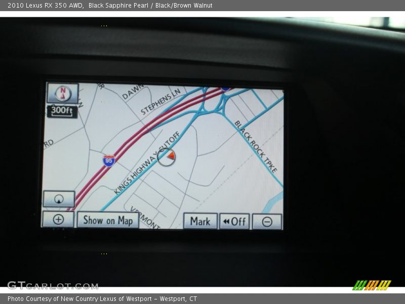 Black Sapphire Pearl / Black/Brown Walnut 2010 Lexus RX 350 AWD