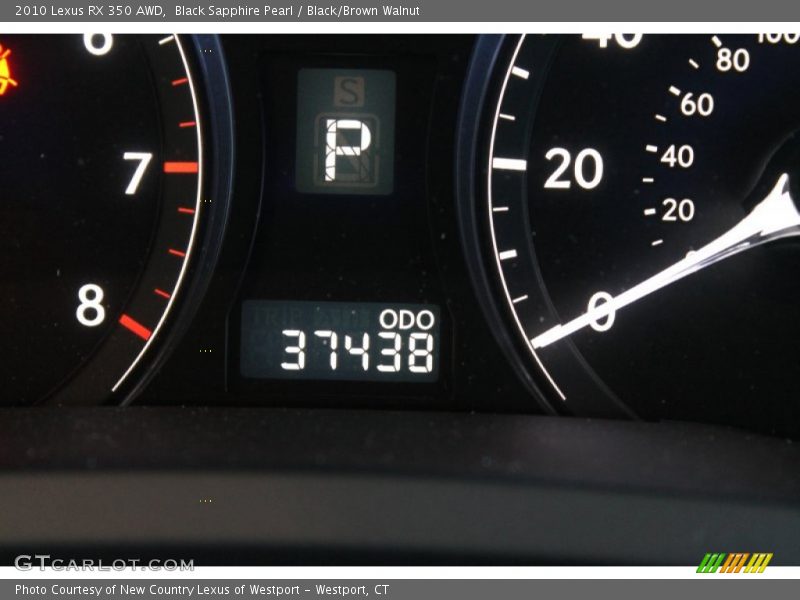 Black Sapphire Pearl / Black/Brown Walnut 2010 Lexus RX 350 AWD