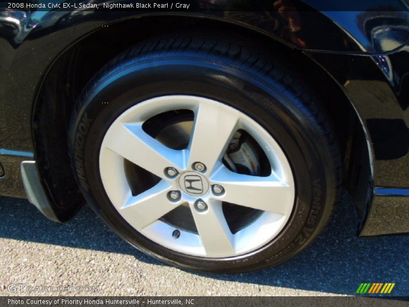 Nighthawk Black Pearl / Gray 2008 Honda Civic EX-L Sedan