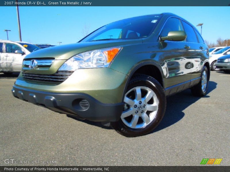 Green Tea Metallic / Ivory 2007 Honda CR-V EX-L