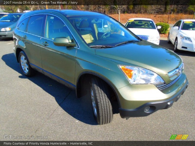 Green Tea Metallic / Ivory 2007 Honda CR-V EX-L