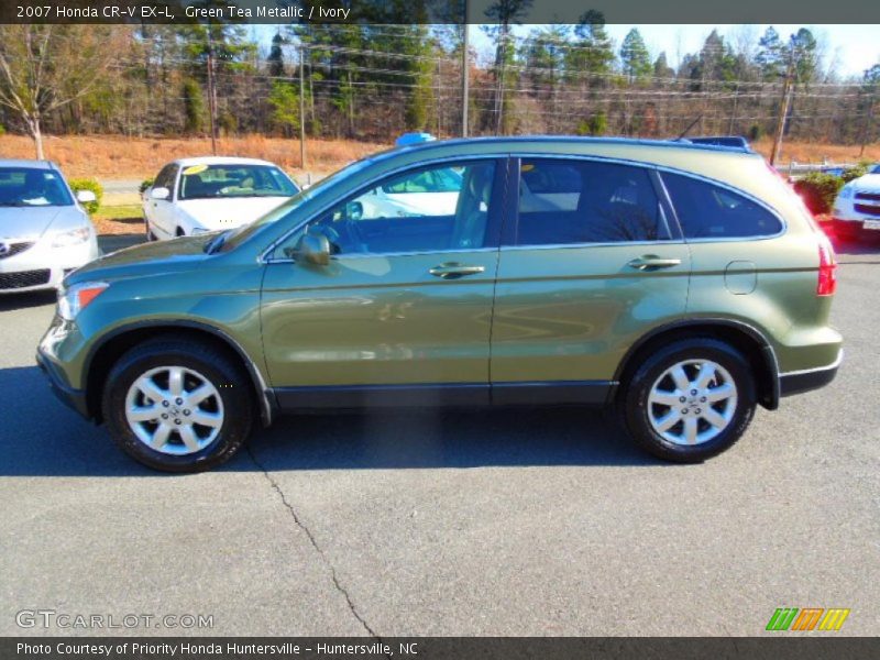 Green Tea Metallic / Ivory 2007 Honda CR-V EX-L