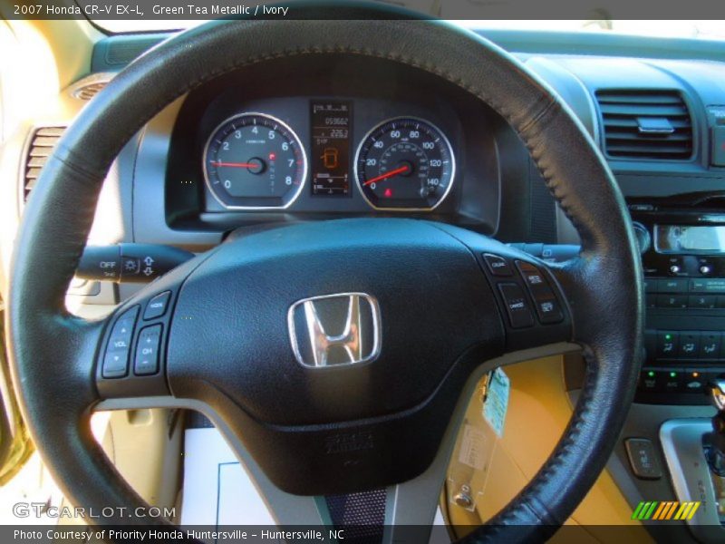 Green Tea Metallic / Ivory 2007 Honda CR-V EX-L