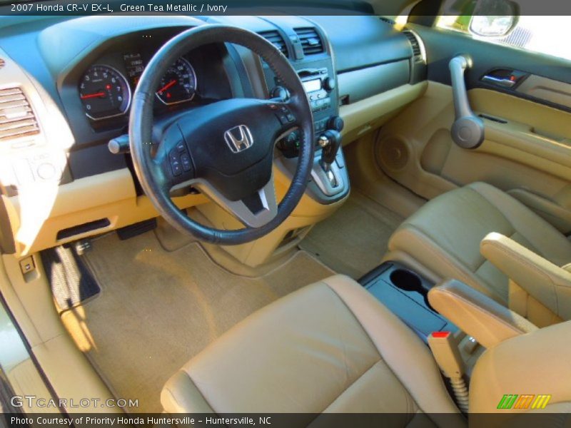 Green Tea Metallic / Ivory 2007 Honda CR-V EX-L